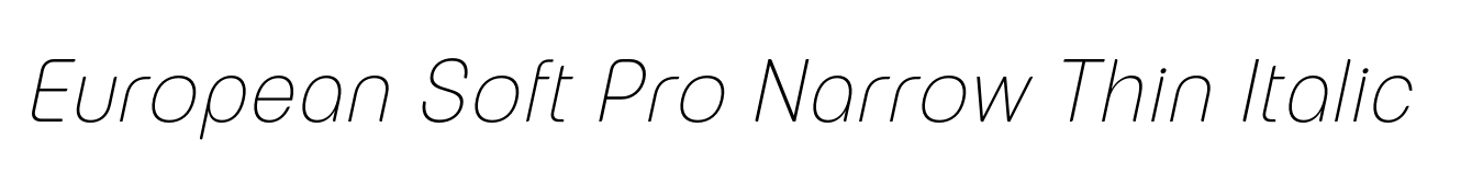 European Soft Pro Narrow Thin Italic
